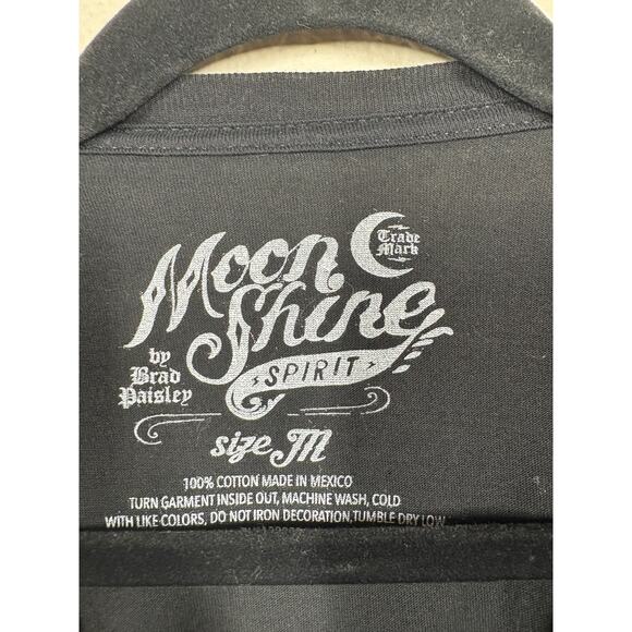 Moon Shine Spirit Mens Medium Festival Skull Print Shirt Black Mas Tequila - Picture 7 of 8